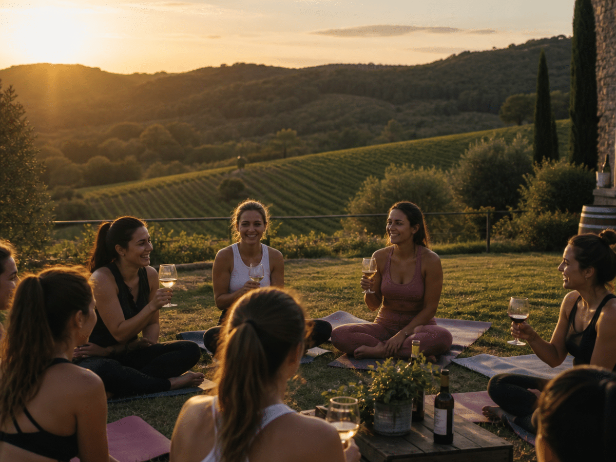 Yoga and Wine en Celler Mas Geli, Pals Girona