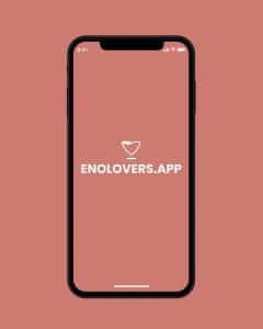 Imagen de un teléfono con el logo de Enolovers.app