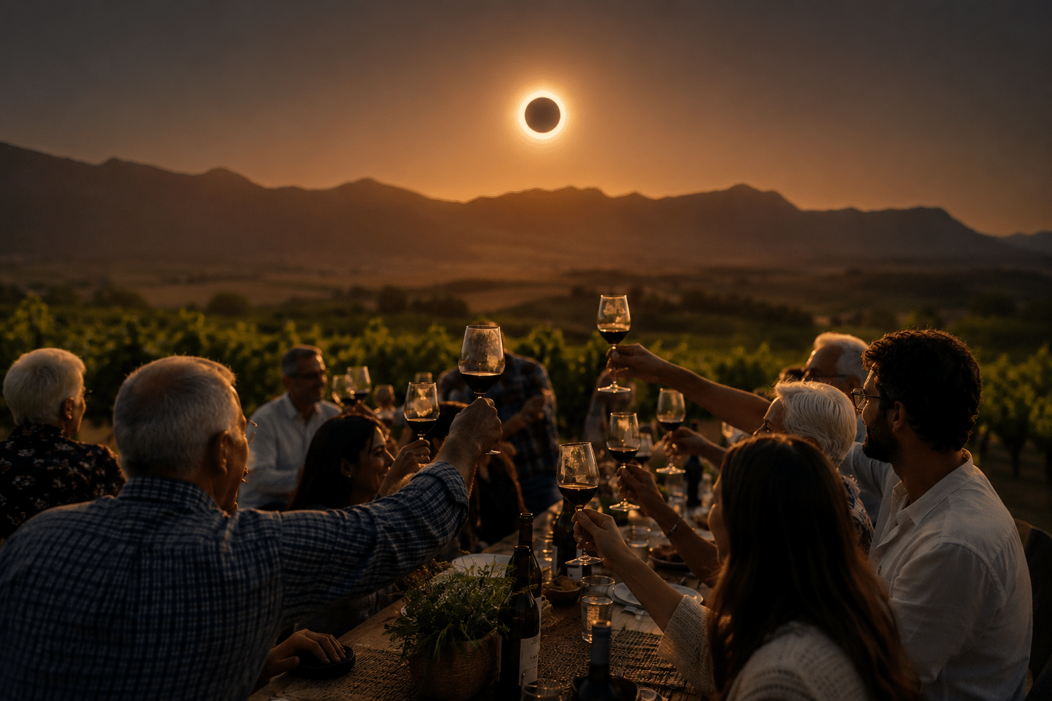 Eclipse Total en Bodegas JF Iradier