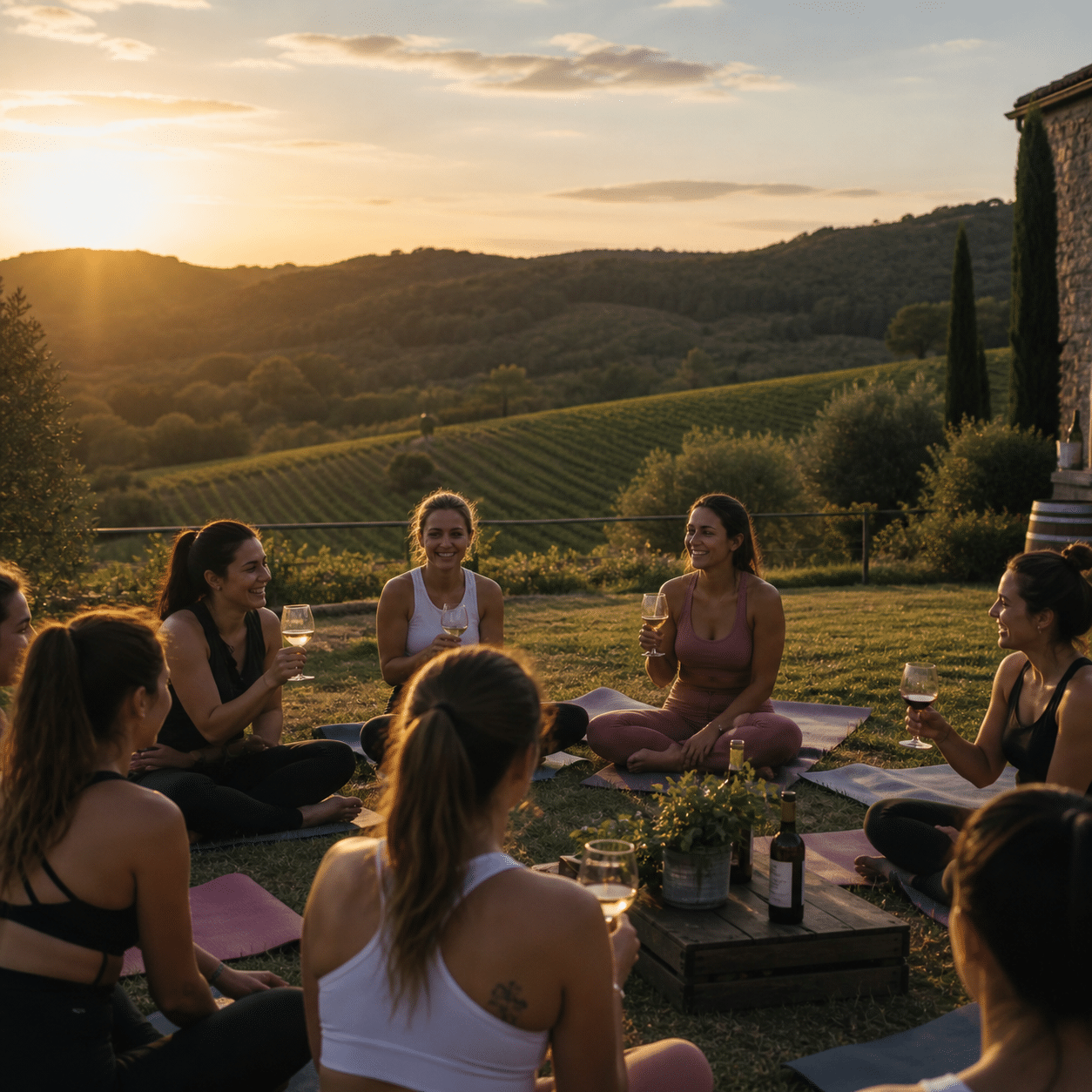 Yoga & Wine en Mas Geli