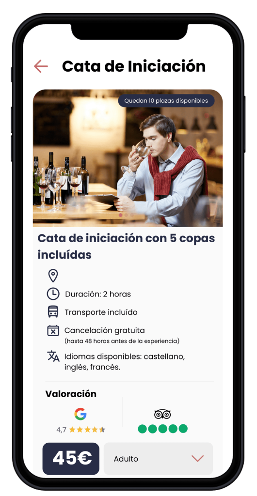 Enolvers.app Módulo Enoturismo